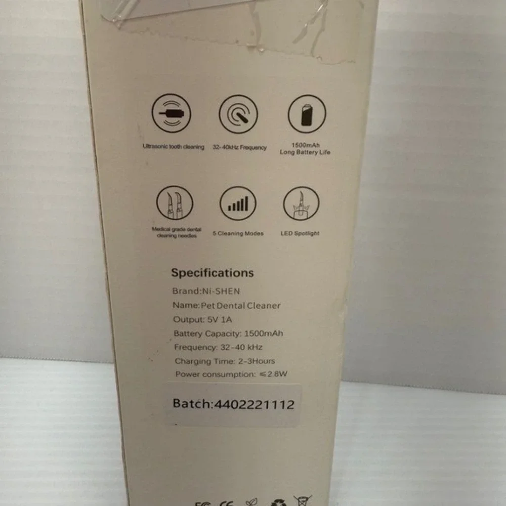 Ni-SHEN Pet Ultrasonic Tartar‎ Remover – 7-in-1 Tooth Cleaning Kit